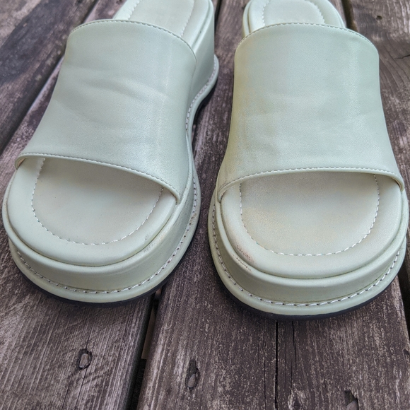 Shop Peche Frida platform mule green/mint - Picture 4 of 5